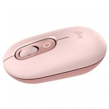 Logitech Pop Mouse Ratón Inalámbrico Compacto Rosa con Función de Emojis Personalizables, Bluetooth, Botones Programables, Clics Discretos, Tecnología Easy-Switch para Alternar Hasta 3 Disposit