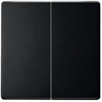 Tecla Doble Negro Mate para Interruptor Simon 82 Concept, Antihuellas, Compatible con Mecanismos 75, 31, 82 y 88