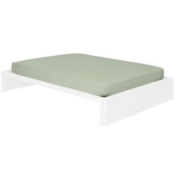 Cama 2 Plazas de Madera Maciza Blanca 120x200 cm para Niños