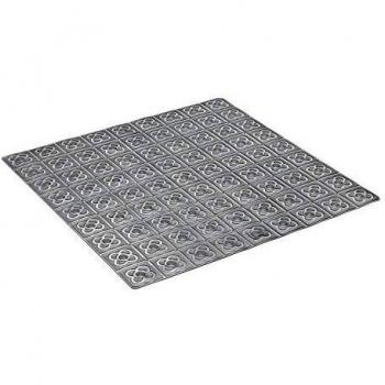 Tatay Alfombra de Bañera Antideslizante de PVC con Ventosas, Resistentes a Moho y Microbios, Anti-Bacteriano, Diseño Barcelona, Gris. Medidas 54 x 54 cm
