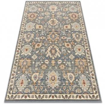Alfombra de Lana Kilim Boho Gris/Beige 133x195 cm