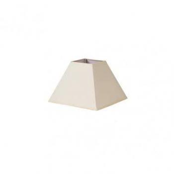 Pantalla Pirámide Mezzo E27 Beige 25x11x18 cm Tejido Popelín - Diseño Elegante