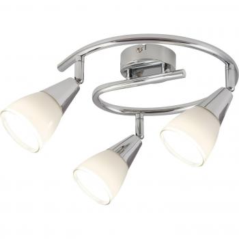 Lámpara de Techo Spot Rabalux Nicolette 3 Focos E14 Cristal Cromado IP20 Ø255mm