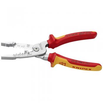 Alicate pelacables Knipex modelo métrico - 13 76 200 ME, VDE, alicates para electrónica multifunción, longitud de 200 mm