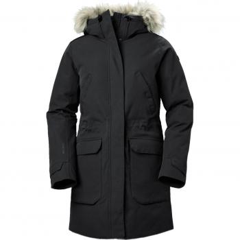Parka para mujer Helly Hansen Varanger, chaqueta con capucha, color negro, talla M