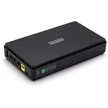 Sistema de Alimentación Ininterrumpida Mini UPS para WiFi, Router, Módem, Cámara de Vigilancia con 10000mAH Batería Entrada DC/USB Salida 5V USB 5V 9V 12V 2A DC