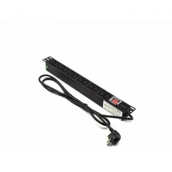 Lapara LA-00030512 Regleta PDU para Rack 19 1U 12xIEC C13 con Interruptor