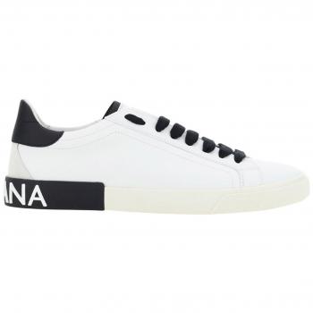 Dolce & Gabbana Men's Portofino Low-Top Sneakers in White, Size 41, CS2203AM779 Color 89697