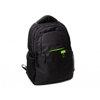Mochila para portátil Q-Connect 15,6 negra con asa 2 bolsillos exteriores 320x430x140 mm