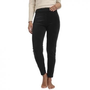 Pantalón Elástico Largo de Corduroy Negro para Mujer - Casual, Algodón, Admas 2024