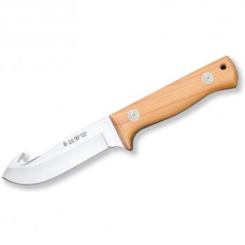 Cuchillo Toro Miguel Nieto 1051 | Hoja de Acero de 10,5 cm | Mango de Madera Natural Ébano Blanco | Funda Premium Marrón