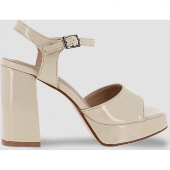 Sandalias Lucia - Elegantes sandalias de mujer con cierre de hebilla y acabado brillante