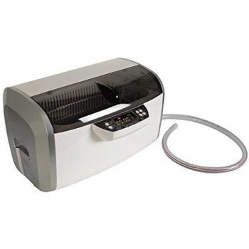 Limpiador Ultrasónico Perel 6 L - Limpieza de Joyas, Dentadura Postiza, Gafas, CD/VCD/DVD, Pantalla LED, Ajuste de Temperatura y Temporizador
