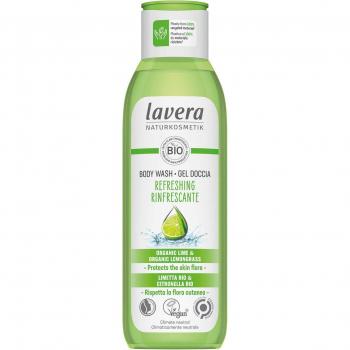 Lavera Refreshing Body Wash with Organic Lime and Lemongrass - Vegan Natural Cosmetics - 250ml
