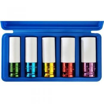 Set de Cubos Insertables SW-Stahl 07865L, Cromo/Molibdeno para Dadi de Rueda