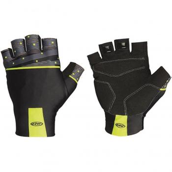 Guantes Mtb Sin Dedos Northwave 2017 Switch Line Short Negro-Amarillo Fluo