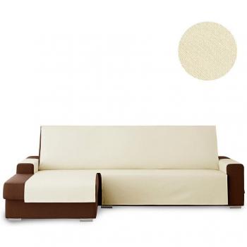 Cubresofá Royale Beige Chaise Izquierda EIFFEL TEXTILE - Protector Funda de Sofá Chaise Longue Extra 290 Adaptable