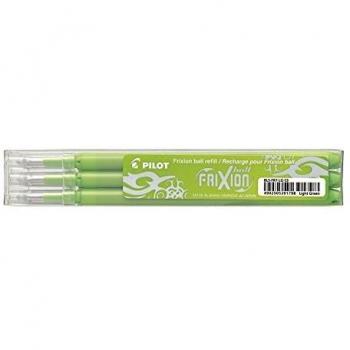 Pilot 006608V - Cartucho de tinta para bolígrafos, Pack de 3 unidades, Verde