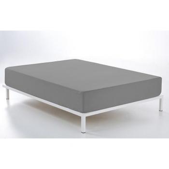 Sábana Bajera Ajustable Gris Oscuro 160 x 190/200 cm
