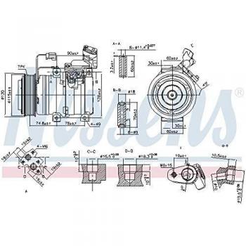 Nissens 89586 Compresor para Aire Acondicionado