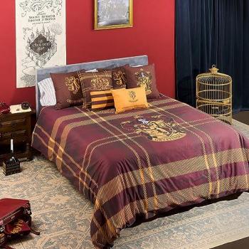 Funda Nórdica Harry Potter Classic Gryffindor 240x220 cm 100% algodón con botones para cama de 150/160, extrasuave, Made in Spain