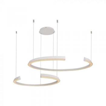 Lámpara de Colgar LED Doble Media Luna 48W 5150lm Blanco 4000K Triac Regulable 116x76cm