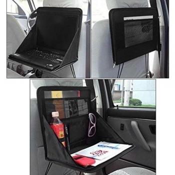 Kabalo – Organizador plegable para sujetar a la parte trasera del asiento del coche y guardar DVD o utilizarlo como soporte de trabajo para el portátil