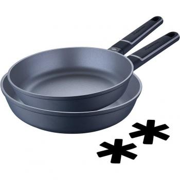 Juego De Sartenes Masterpro Indigo Mp Aluminio Fundido 2 Piezas Negro