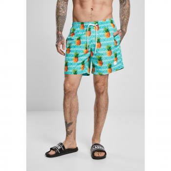 Urban Classics Men's Pineapple AOP Pattern Swim Shorts - Plus Sizes 5XL