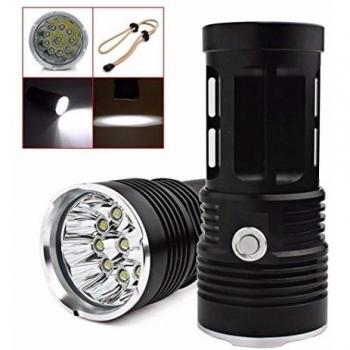 Amlaiworld 28000LM LED Caza Linterna antorcha lámpara 4x18650