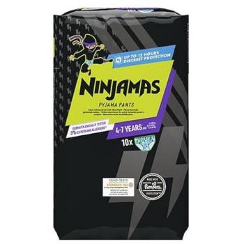 Pampers Ninjamas Absorbent Nightwear Pyjama Pants, Unisex, Size 7 (4-7 Years, 17-30 kg), Spaceships Design, 10 Pack, Leak Protection for All Night