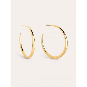 Pendientes Aro Singularu Slay de Acero con Baño de Oro de 18 Kt - Joyas Elegantes para Mujer