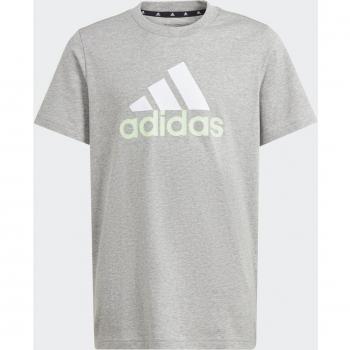Camiseta adidas Big Logo 2 para niños en color gris con logo grande