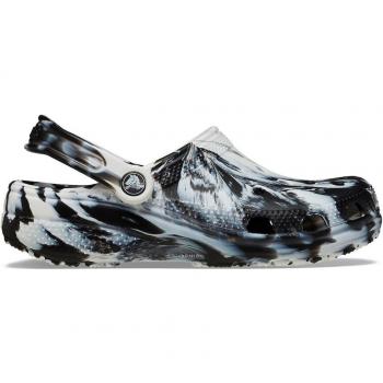 Crocs Classic Clog Marble Black/White - Size: M12 Male
