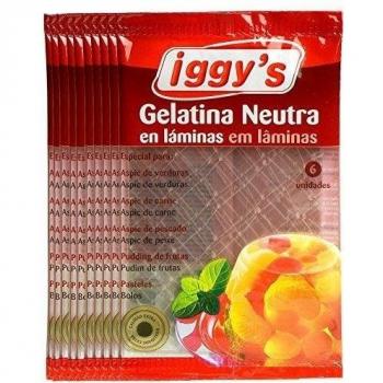 IggyŽs Gelatina Neutra en Láminas - Paquete de 10 x 10 gr - Total: 100 gr