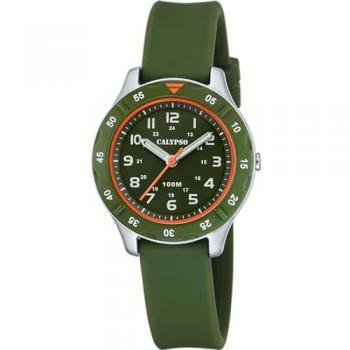Reloj Infantil Calypso K5847/2 Verde Analógico de Caucho para Hombre