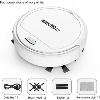 Robot aspirador automático inteligente con carga USB y función de fregado para el hogar