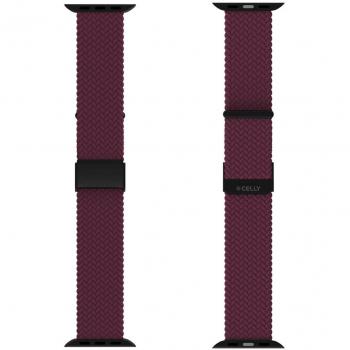 Correa de reloj para Apple Watch 42/44/45 Celly WBANDBRAIDEDVL, características: diseño trenzado, material duradero, ajuste cómodo, compatible con modelos de Apple Watch de 42mm, 44