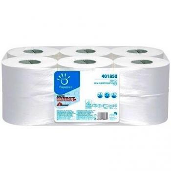 Papernet Mini Jumbo Papel Higiénico, Celulosa Pura, 2 Capas - 12 Rollos