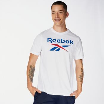 Camiseta Reebok Identity Big Stacked Logo para Hombre en Color Blanco