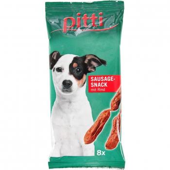 Pitti Sausage Snacks para Perros Semi-Húmedos - Sabor Ternera/Vaca (8/24 Unidades)