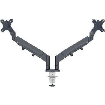 Brazo Leitz para monitor dual Ergo Spacesaving, gris oscuro