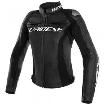 Dainese Racing 3  Perforado para Mujer Chaqueta de Moto Negro/Negro/Negro 40  Euro