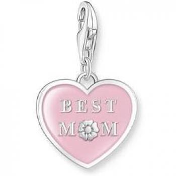 Colgante Charm Mujer Corazón Rosa con Mejor Mamá en Plata Thomas Sabo 2021-007-9