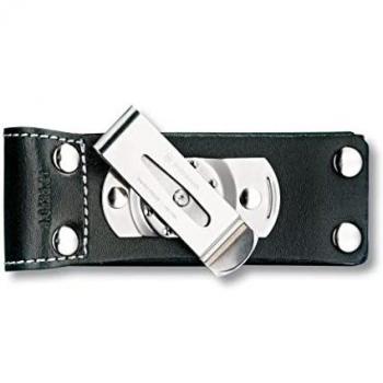 Victorinox V4.0523.31 Funda Piel Clip Rotativo, Gürteletui mit Metallklammer, Schwarz, Negro, S