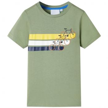 Camiseta infantil de manga corta caqui claro 92