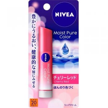 Kao Nivea Moist Pure Color Lip Cherry Red 3.5g [Lip Gloss SPF20 PA++]