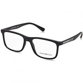 Emporio Armani 0EA3112, Monturas de Gafas para Hombre, Matte Black, 54
