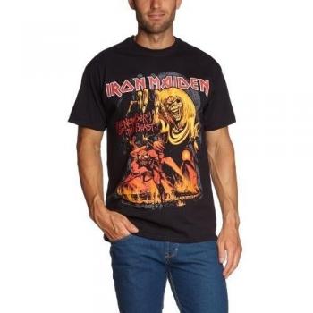 Iron Maiden Number of the Beast Graphic T-Shirt - Black - XL - 100% Cotton Jersey