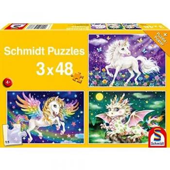 Puzzle Schmidt - Criaturas Míticas, 3x48 Piezas